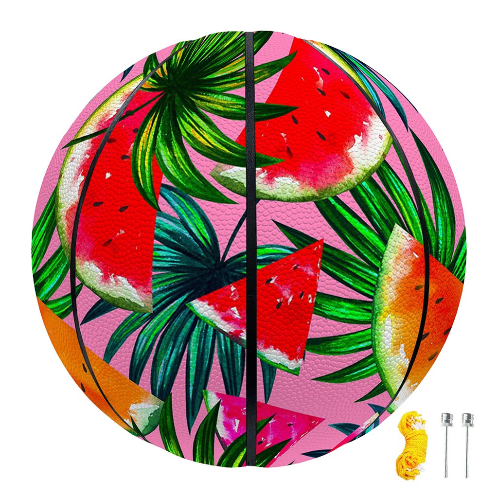 Colorful Leaf Watermelon Pattern Print Basketball