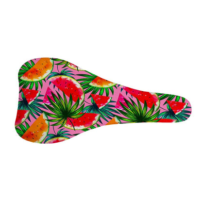 Colorful Leaf Watermelon Pattern Print Bicycle Seat Cover