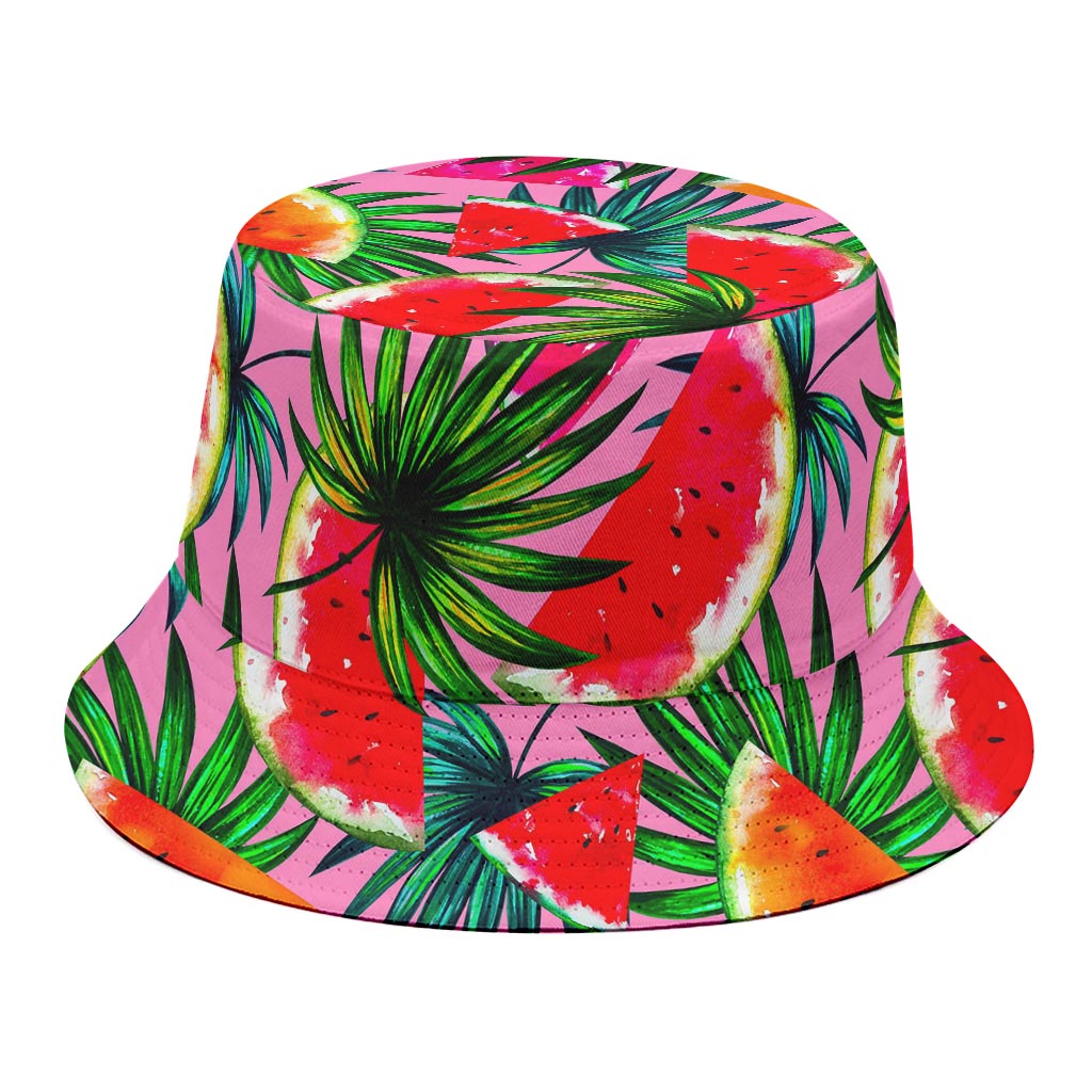 Colorful Leaf Watermelon Pattern Print Bucket Hat