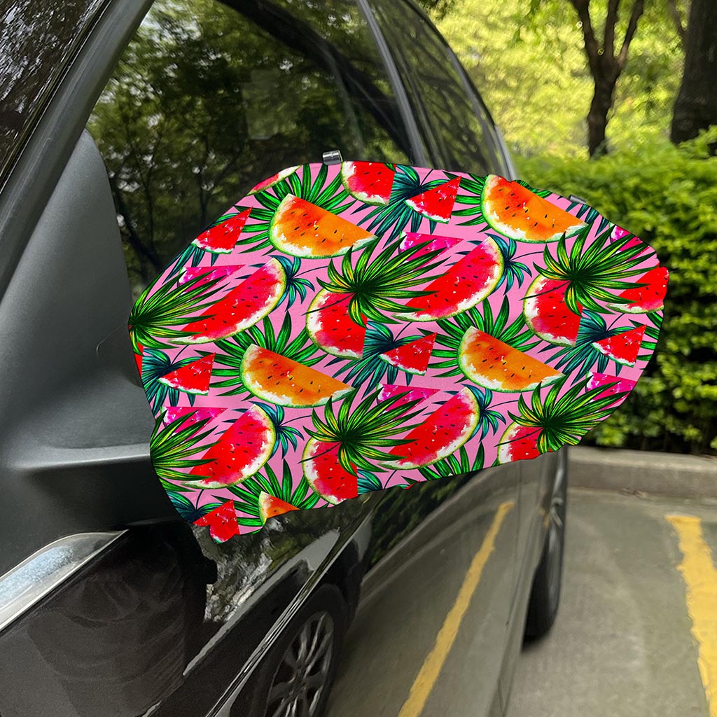 Colorful Leaf Watermelon Pattern Print Car Side Mirror Covers