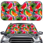 Colorful Leaf Watermelon Pattern Print Car Windshield Sun Shade