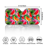 Colorful Leaf Watermelon Pattern Print Car Windshield Sun Shade