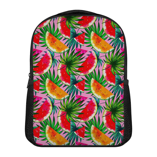 Colorful Leaf Watermelon Pattern Print Casual Backpack