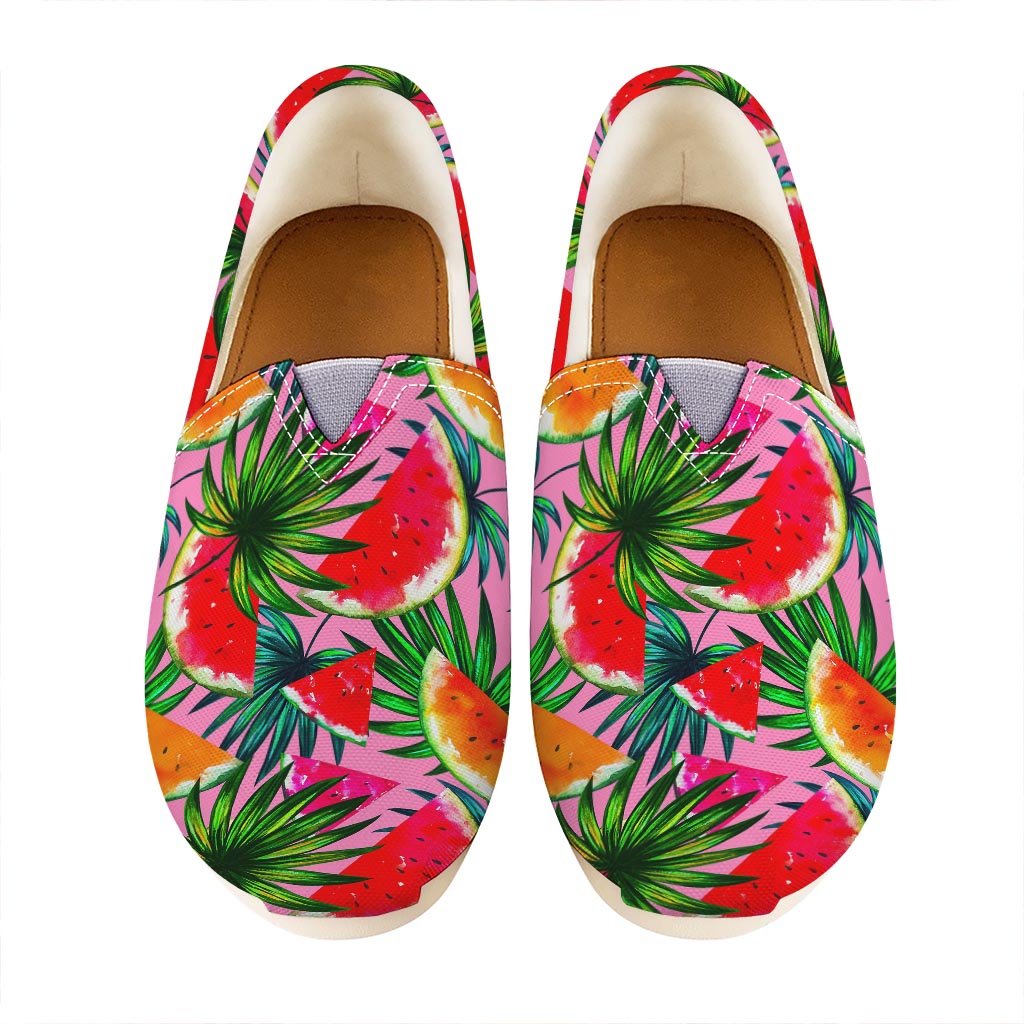 Colorful Leaf Watermelon Pattern Print Casual Shoes