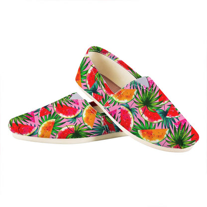 Colorful Leaf Watermelon Pattern Print Casual Shoes