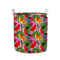 Colorful Leaf Watermelon Pattern Print Collapsible Laundry Basket