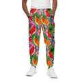 Colorful Leaf Watermelon Pattern Print Cotton Sweatpants