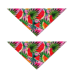 Colorful Leaf Watermelon Pattern Print Dog Bandana