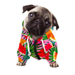 Colorful Leaf Watermelon Pattern Print Dog Zip Up Hoodie