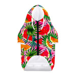 Colorful Leaf Watermelon Pattern Print Dog Zip Up Hoodie