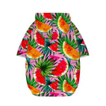 Colorful Leaf Watermelon Pattern Print Dog Zip Up Hoodie
