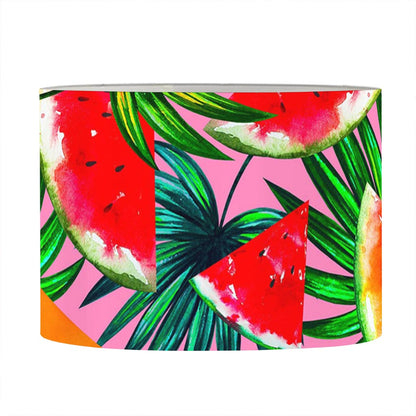 Colorful Leaf Watermelon Pattern Print Drum Lamp Shade