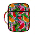 Colorful Leaf Watermelon Pattern Print Front Pocket Bible Bag