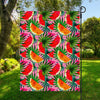 Colorful Leaf Watermelon Pattern Print Garden Flag