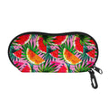 Colorful Leaf Watermelon Pattern Print Glasses Case