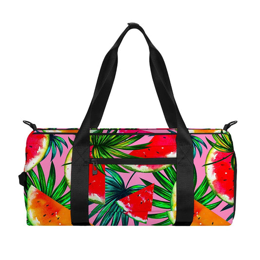 Colorful Leaf Watermelon Pattern Print Gym Bag