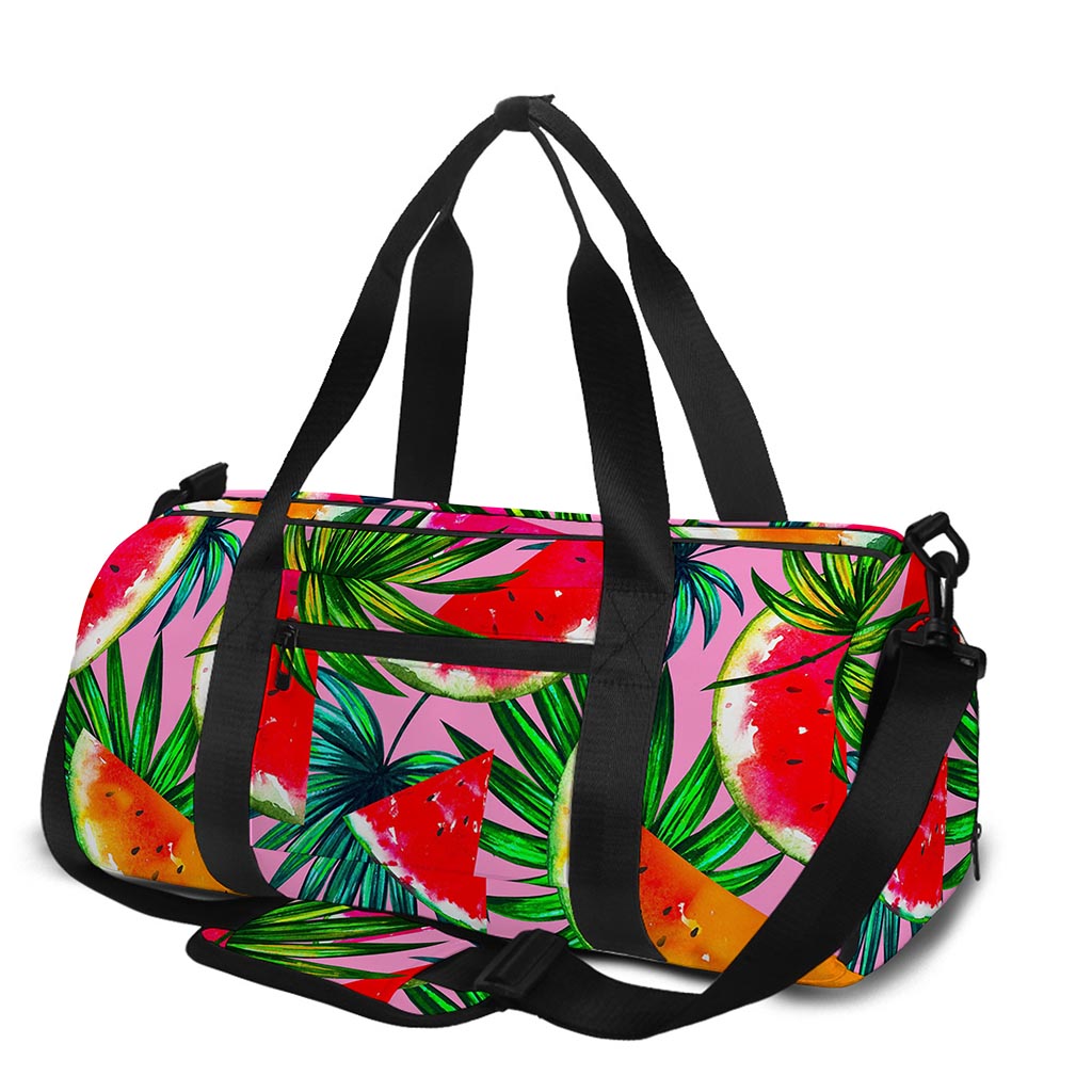 Colorful Leaf Watermelon Pattern Print Gym Bag