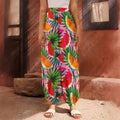 Colorful Leaf Watermelon Pattern Print Harem Pants