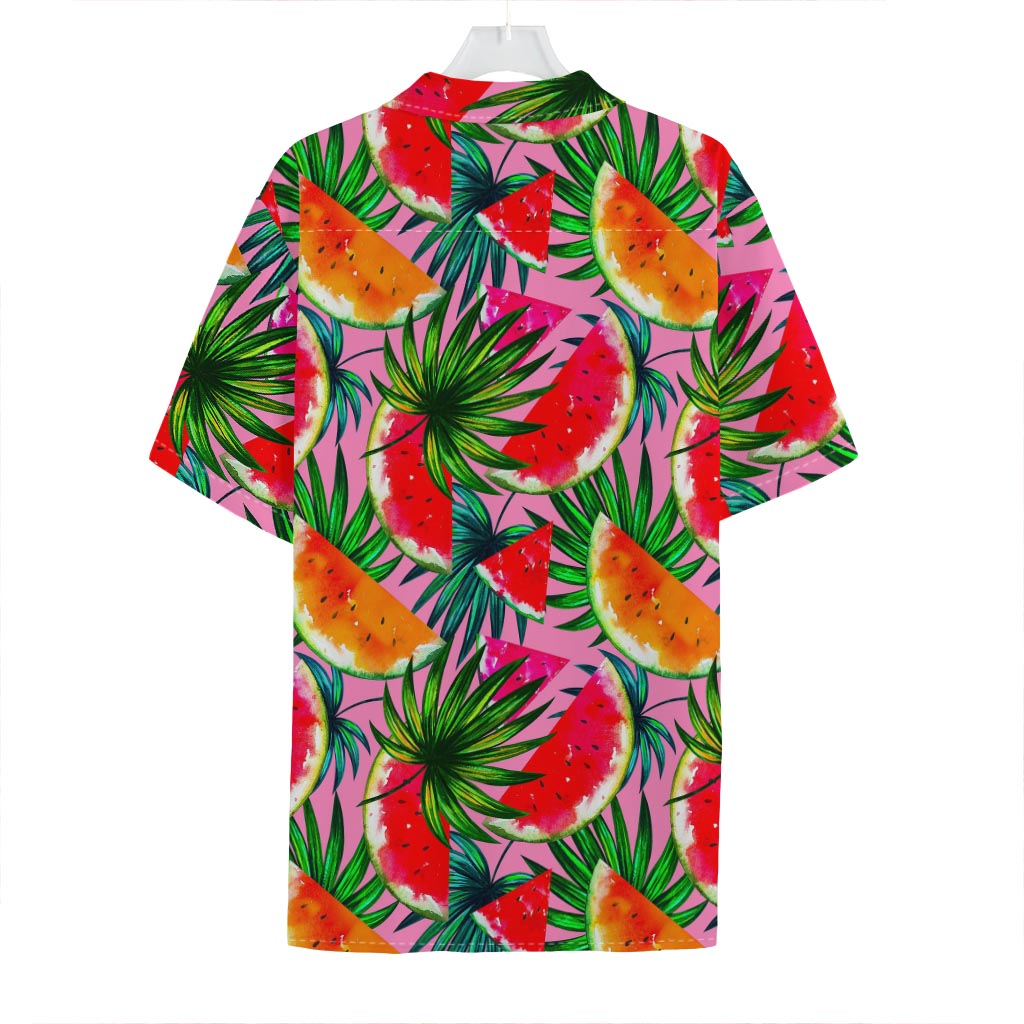 Colorful Leaf Watermelon Pattern Print Hawaiian Shirt