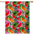 Colorful Leaf Watermelon Pattern Print House Flag