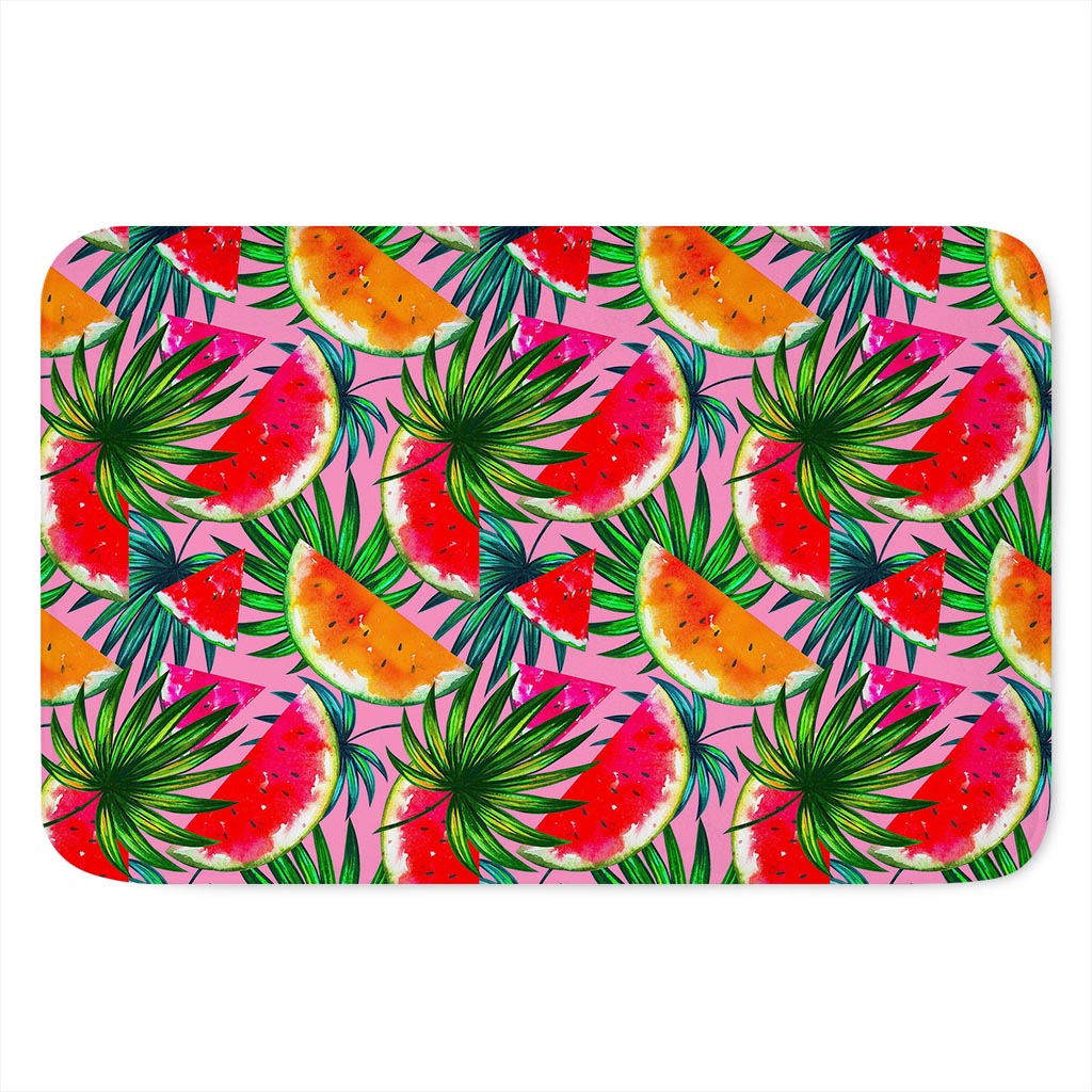 Colorful Leaf Watermelon Pattern Print Indoor Door Mat