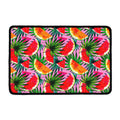Colorful Leaf Watermelon Pattern Print Kitchen Mat