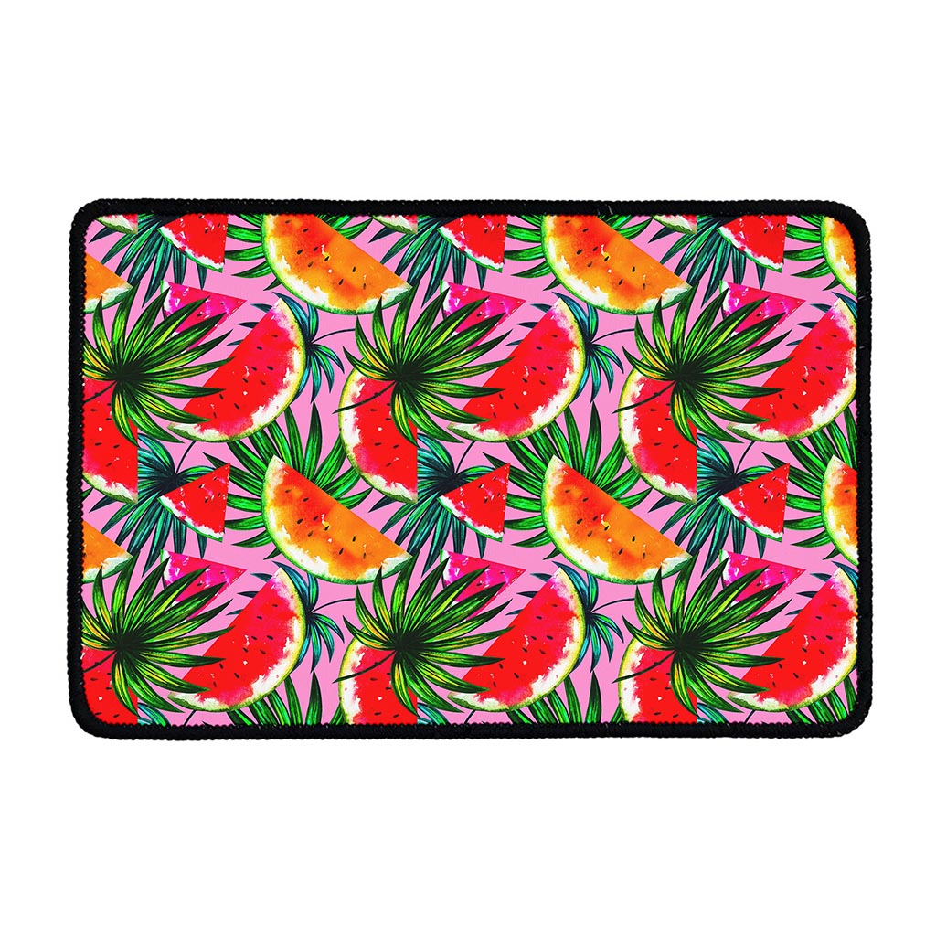 Colorful Leaf Watermelon Pattern Print Kitchen Mat