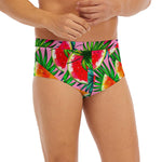 Colorful Leaf Watermelon Pattern Print Men's Briefs