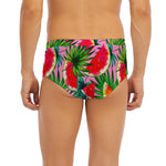 Colorful Leaf Watermelon Pattern Print Men's Briefs