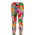 Colorful Leaf Watermelon Pattern Print Men's Leggings