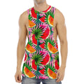 Colorful Leaf Watermelon Pattern Print Men's Muscle Tank Top