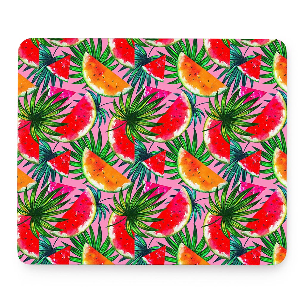 Colorful Leaf Watermelon Pattern Print Mouse Pad