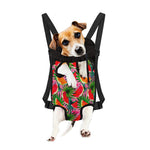Colorful Leaf Watermelon Pattern Print Pet Carrier Backpack