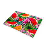 Colorful Leaf Watermelon Pattern Print Pet Cooling Mat Cover