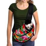 Colorful Leaf Watermelon Pattern Print Pet Sling Carrier