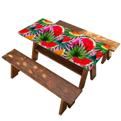 Colorful Leaf Watermelon Pattern Print Picnic Table Cover
