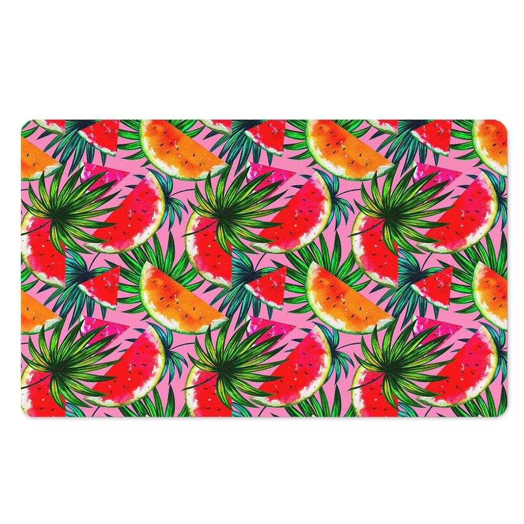 Colorful Leaf Watermelon Pattern Print Polyester Doormat