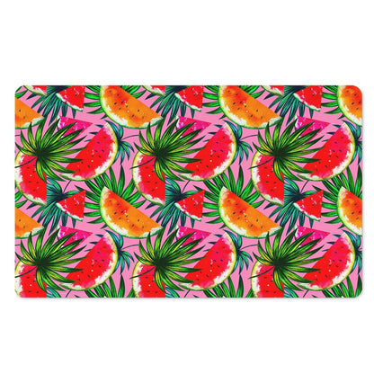Colorful Leaf Watermelon Pattern Print Polyester Doormat
