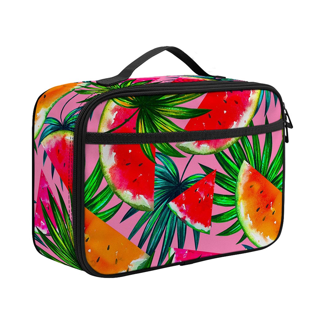 Colorful Leaf Watermelon Pattern Print Portable Lunch Bag