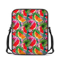 Colorful Leaf Watermelon Pattern Print Rectangular Crossbody Bag