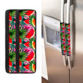 Colorful Leaf Watermelon Pattern Print Refrigerator Handle Covers