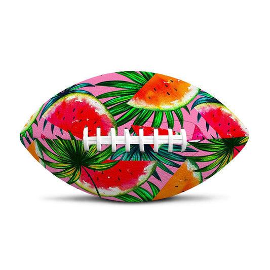 Colorful Leaf Watermelon Pattern Print Rugby Ball