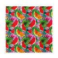Colorful Leaf Watermelon Pattern Print Silk Bandana