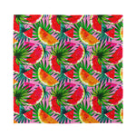 Colorful Leaf Watermelon Pattern Print Silk Bandana