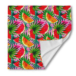 Colorful Leaf Watermelon Pattern Print Silk Bandana