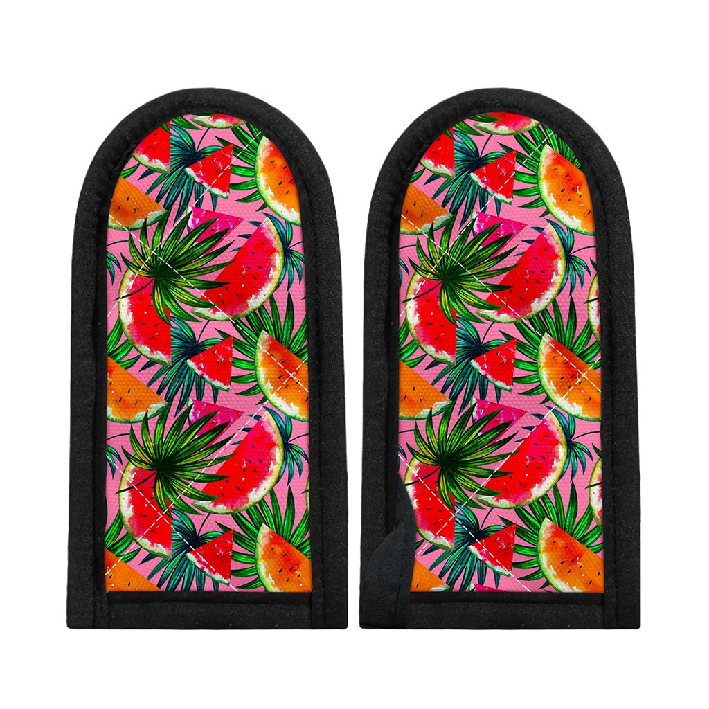 Colorful Leaf Watermelon Pattern Print Skillet Handle Cover