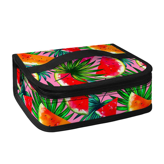 Colorful Leaf Watermelon Pattern Print Small Lunch Bag