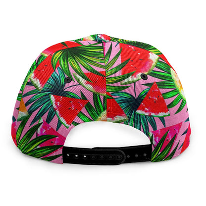Colorful Leaf Watermelon Pattern Print Snapback Cap
