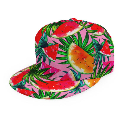 Colorful Leaf Watermelon Pattern Print Snapback Cap