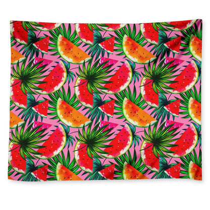 Colorful Leaf Watermelon Pattern Print Tapestry